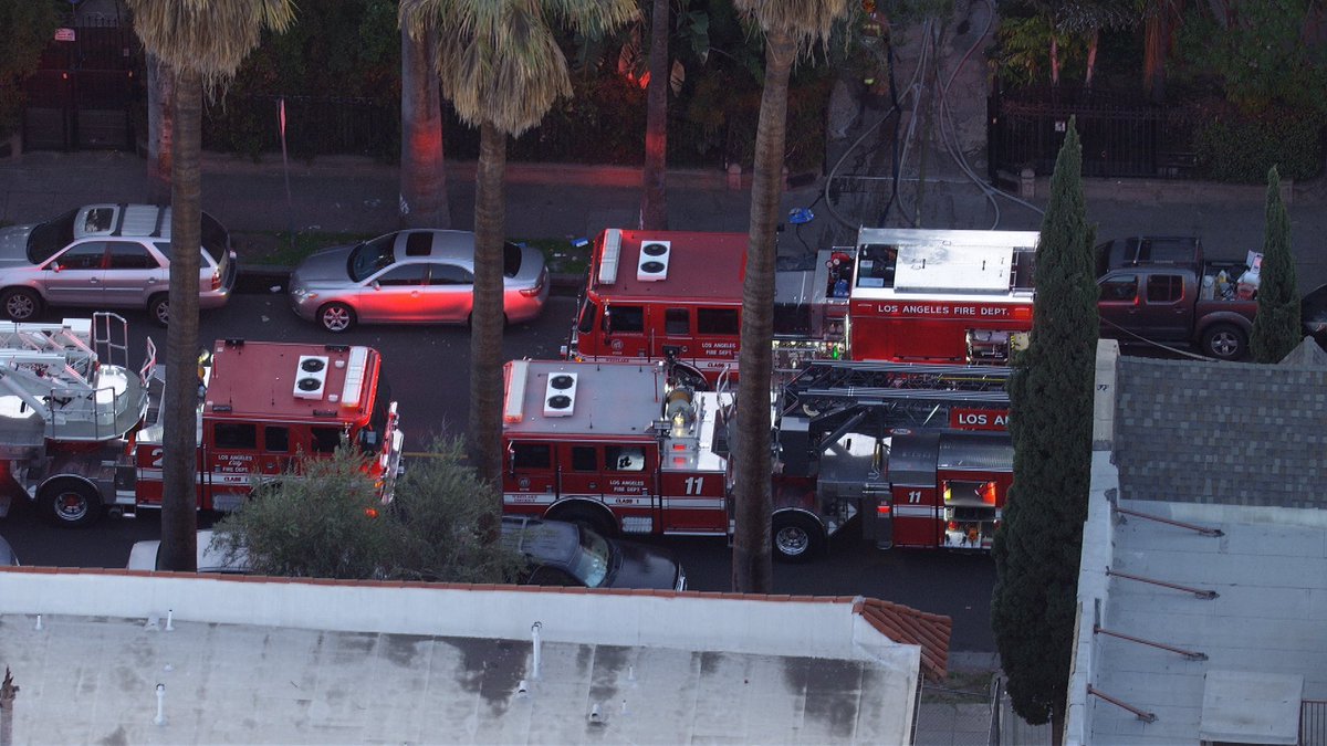 Pico Union area HOUSE FIRE in a historic Victorian home @LAFD arrived 8th & Bonnie Brae find fire in a back house quick work by firefighters saved property no injuries  