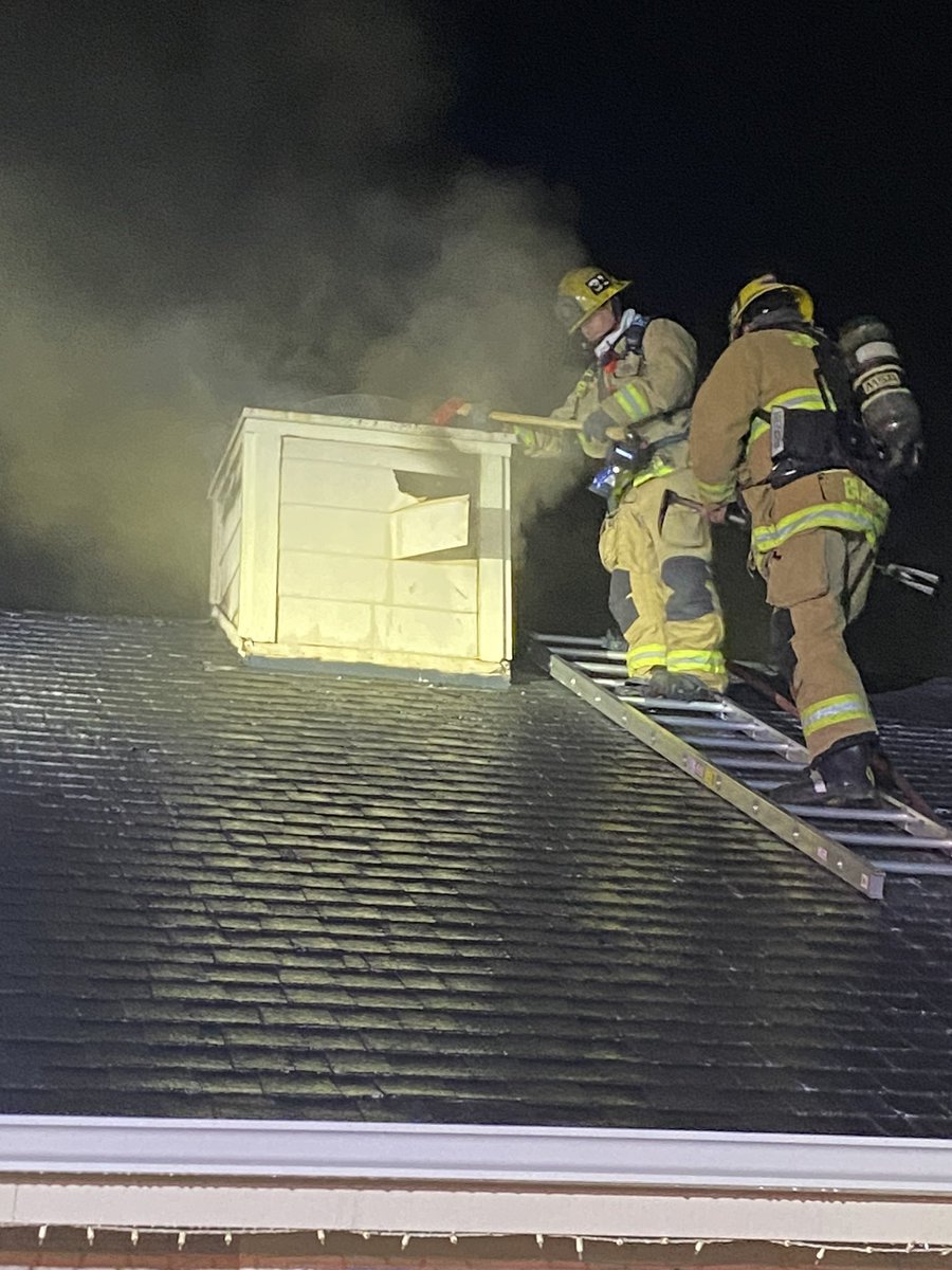 Chimney Fire: 3000 Blk Figueroa MTN Rd. Santa Ynez.  All residents accounted & safely exited, no injuries reported.  SBC Fire remains on scene looking for fire extension/attic area.  Cause under investigation.  