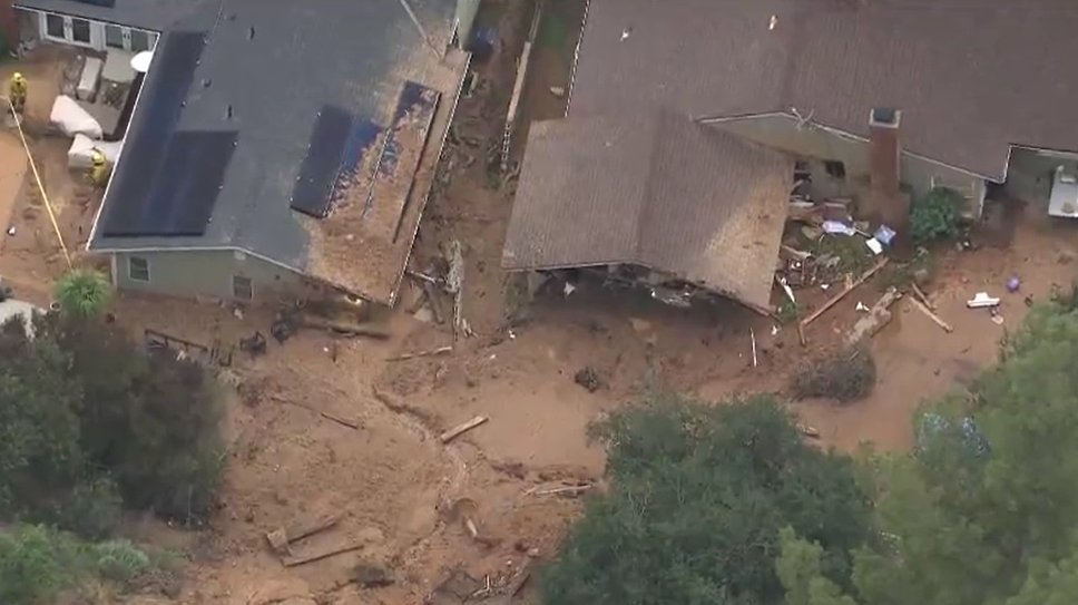 Mud debris flow has prompted the evacuation of three homes in the 400 block of Paulette Pl. in LaCanadaFlintridge. Fire officials say there was significant damage to at least one of the affected homes. No injuries were reported 
