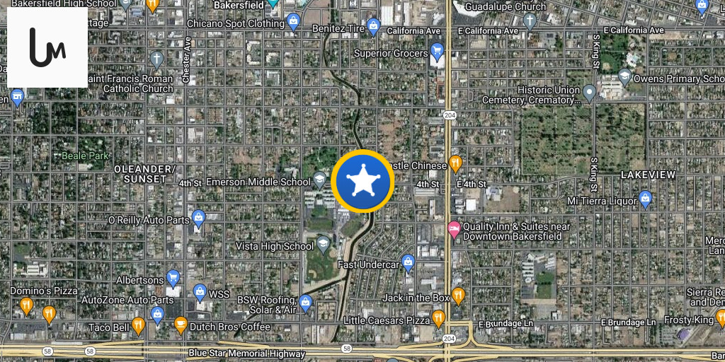 There are several Bakersfield Police Department officers at a canal