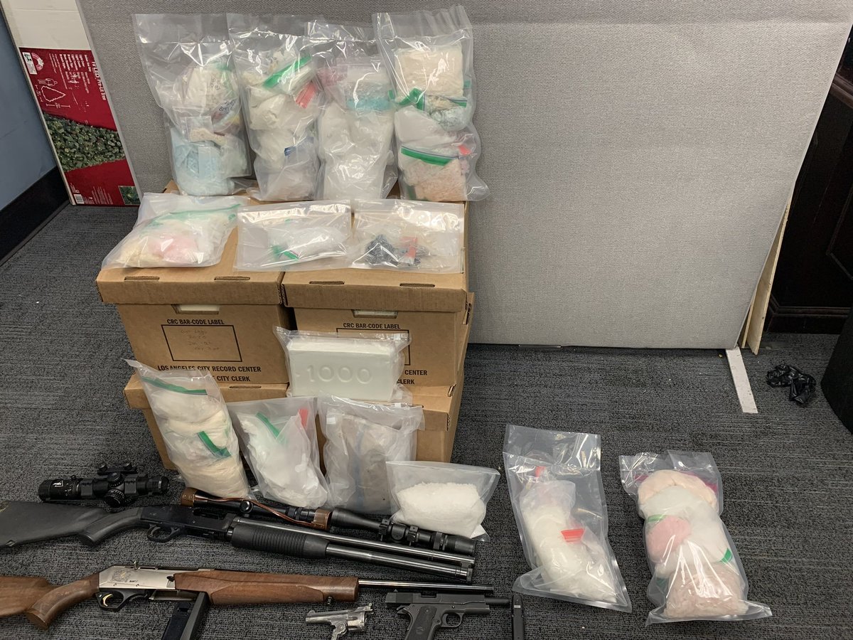 FBI TF conducted 2 SW 650 S Spring Street & 560 S. Main Street.  locs used to manufacture guns &amp; distribute large quantities of narcotics. Recovered Weapons, Fentanyl, Cocaine, Heroin, and Crystal Meth