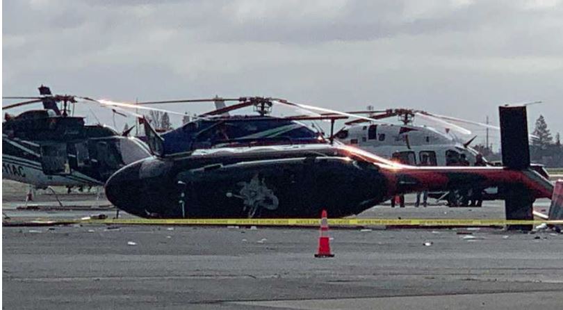 A man crashes a helicopter after trying to steal it from an airport in Sacramento.  Police say he tried to start four other helicopters on the tarmac before starting the one that crashed