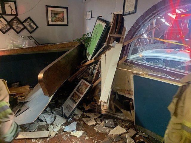 Around 9:00 PM on Saturday, March 18th, YourLBFD responded to a vehicle entering a building on the 400 block of West Willow.   The car crash resulted in injuries to one adult male that was inside the restaurant. He was transported to the hospital by LBFD Paramedics