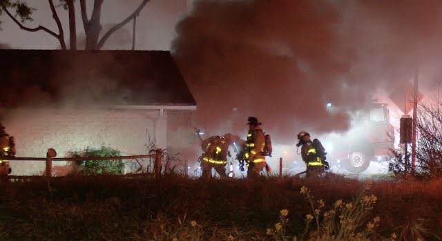 A fire tore through a decades-old pet grooming business in SanMarcos early this morning, leaving one person injured.