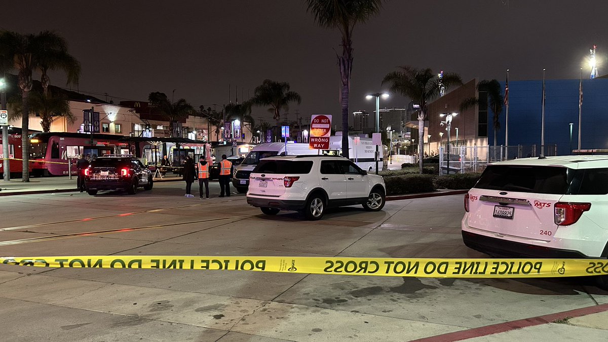 Investigating a deadly shooting at the San Ysidro Transit Center. SDPD told NBC 7 a person was shot and killed by an officer late last night. One trolley was taken out of service, but the tracks have now reopened
