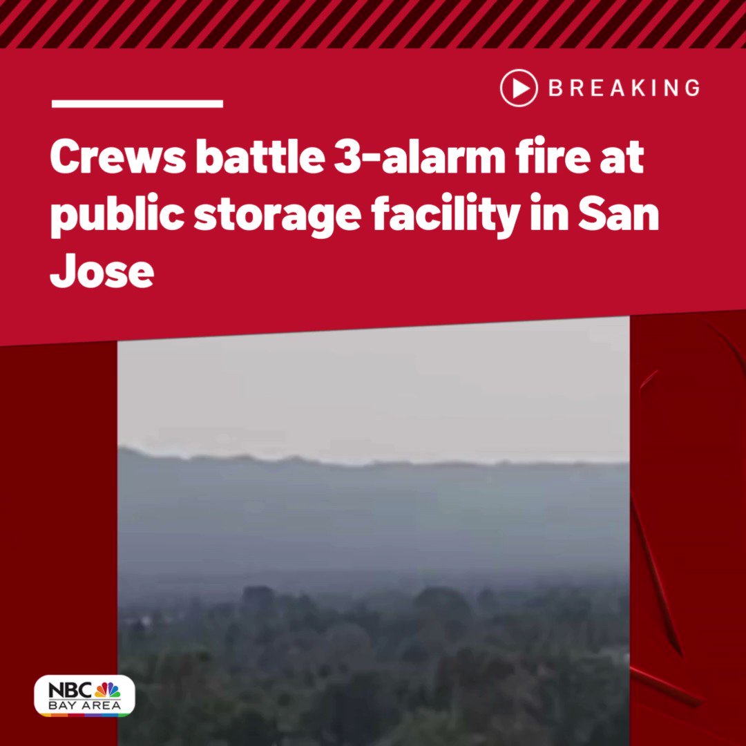 This video posted on social media shows an explosion at the site of the 3-alarm fire at a public storage facility in San Jose.