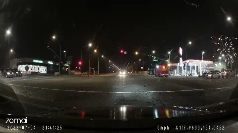 Dash Cam footage captured a hit and run collision on Sunset and Amar at approximately 9:40pm. A white truck involved in the collision fled the scene of the accident. The status of the driver involved at the scene is unknown at this time