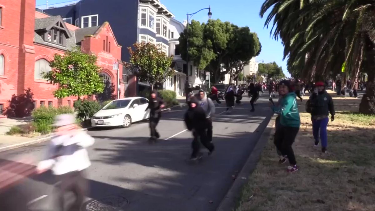 San Francisco police shut down a skateboarding event, arrested 32 adults and cited 81 minors in the Mission District on Saturday, and participants and supporters protested the police response