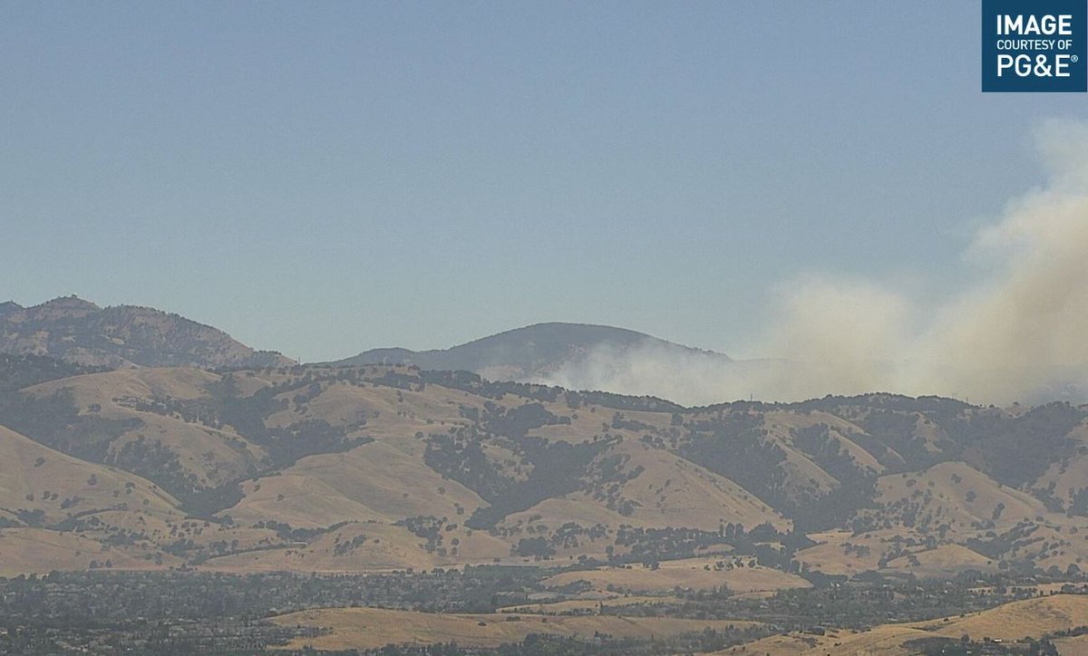 There is a control burn underway at Grant Ranch Park just south of the Mt. Hamilton observatory.