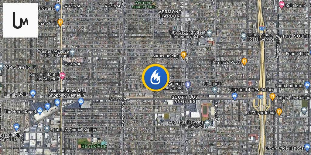 Vermont-Slauson Structure Fire reported at S Budlong Av / W 56th St Los ...