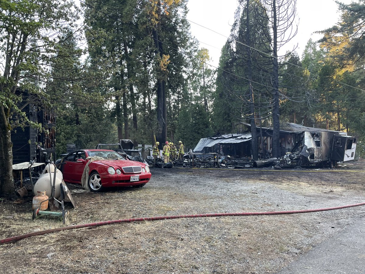POLLOCK PINES   Another devastating fire in our area. This one in Pollock Pines. Fire officials say the fire started at one home and spread to another