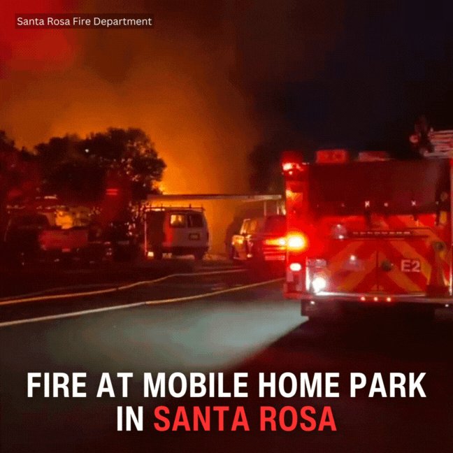 A structure fire involving a mobile home broke out around 5:30 a.m. on Tuesday, according to the Santa Rosa Fire Department