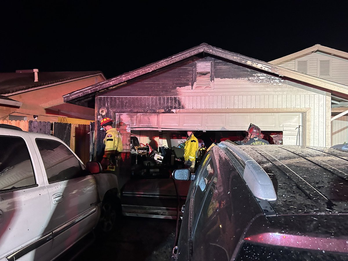 10:43pm- A single engine arrived to a Vehicle Fire in the Driveway of a residence in south Sacramento. The call was Balanced to a full alarm upon arrival due to the direct flame impingement on the garage