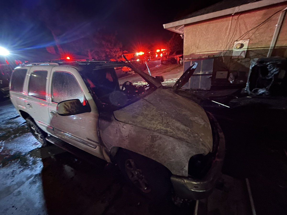 10:43pm- A single engine arrived to a Vehicle Fire in the Driveway of a residence in south Sacramento. The call was Balanced to a full alarm upon arrival due to the direct flame impingement on the garage 