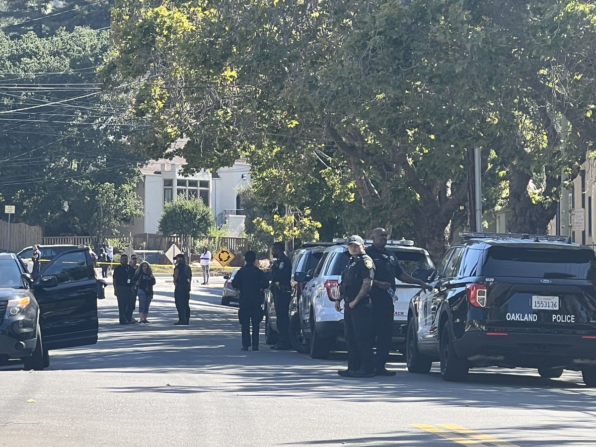 Major police presence at Cabot Elementary in Oakland. K-9 units are here on scene after a potential threat at the school