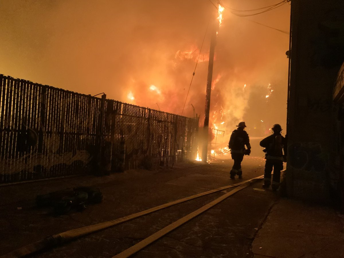 SFFD was dispatched to 2975 Mission St for a structure fire. Units initiated a swift fire attack and search of this reported unoccupied commercial structure and no one was displaced.Fire was contained at 0059 and cause is under investigation