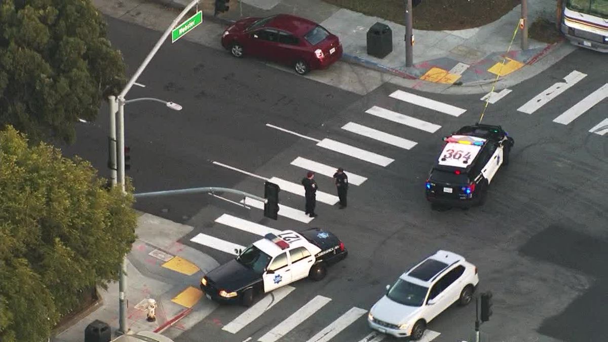 .@SFPD officers responded to Golden Gate Ave and Buchannan St. shortly after 3 p.m. on reports of a shooting. 1 person was killed, another injured by gunfire. No arrests. San Francisco