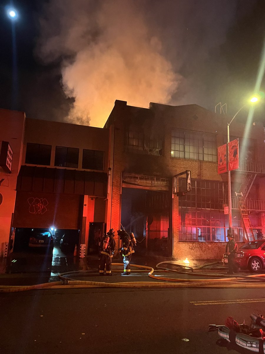 Working fire 18th and Folsom, fire through the roof. No injuries reported.Avoid the area.Media staging 18th and Folsom