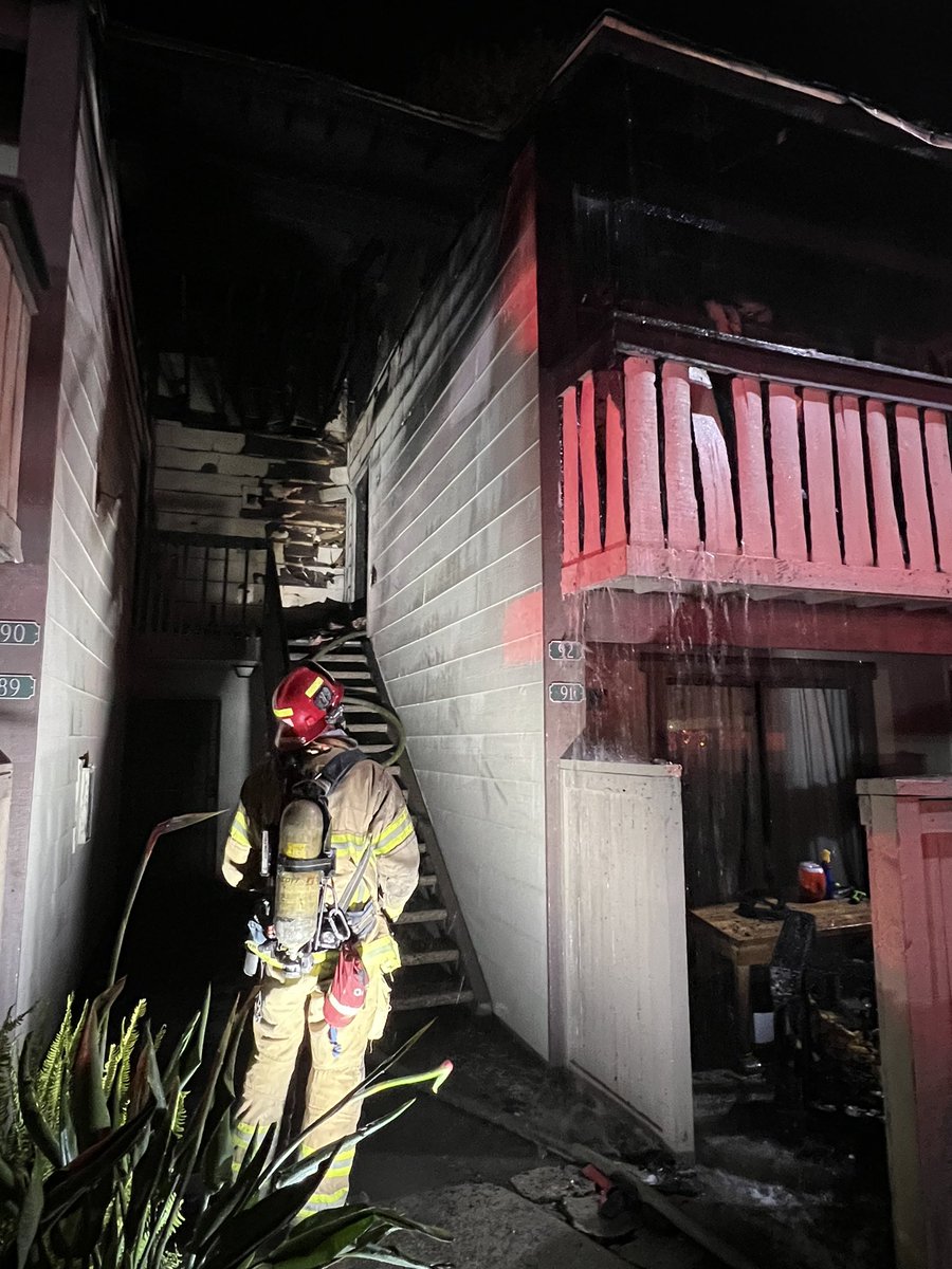 During the fire attack, firefighters rescued two residents whose exit was compromised by falling debris and smoke. The fire is under investigation