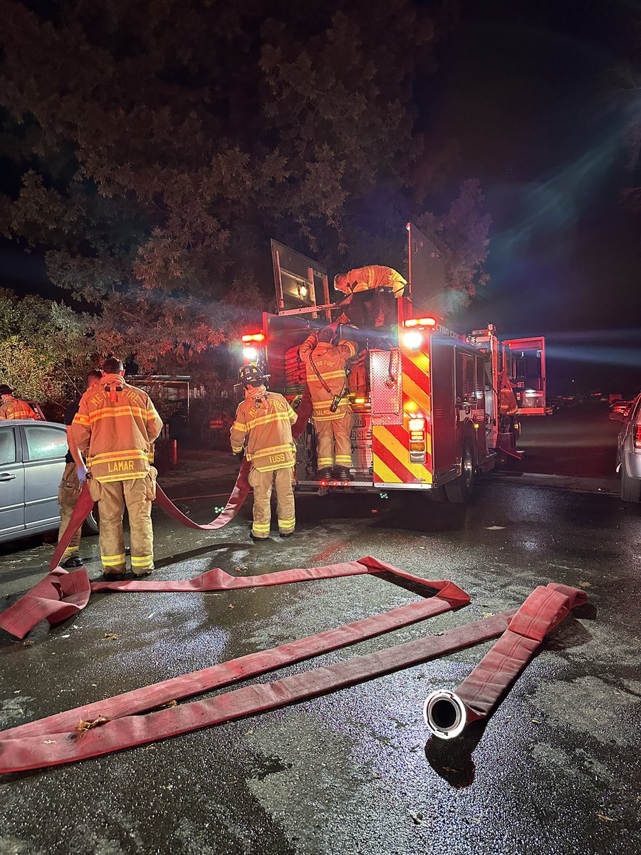 Crews arrived to an attic fire at a duplex in North Highlands. 3 occupants in 1 unit, 1 occupant in the other and a total of 4 dogs made it out safely after hearing activated smoke alarms. The fire was quickly contained, preventing the spread into both living spaces.