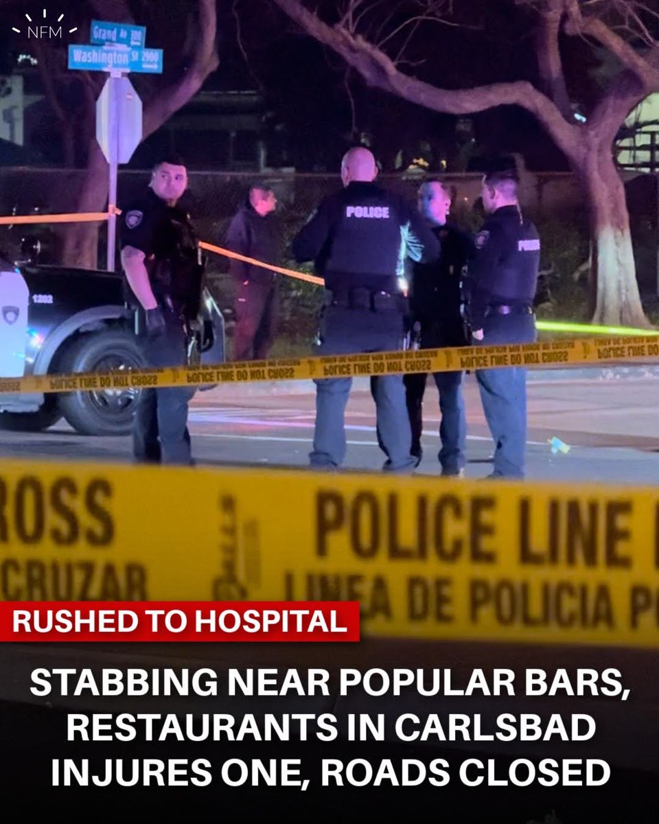 Stabbing near popular bars, restaurants in Carlsbad injures one, roads closed