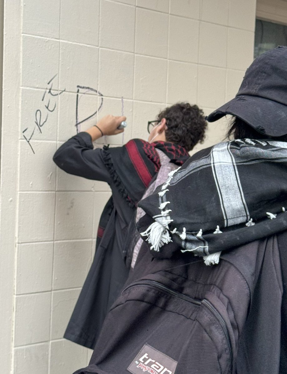 Five people were arrested Saturday and charged with vandalism during protests in downtown LA.P/C  LAPD