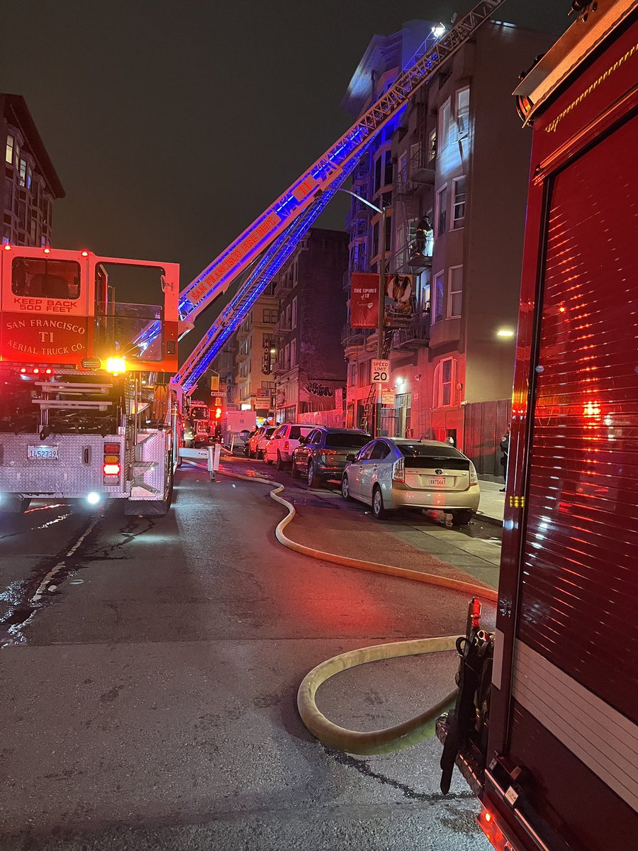 Ellis between Jones and Taylor is closed as yourSFFD extinguished a fire in the light well on the 300 block of Ellis.No injuries reported, unknown displaced