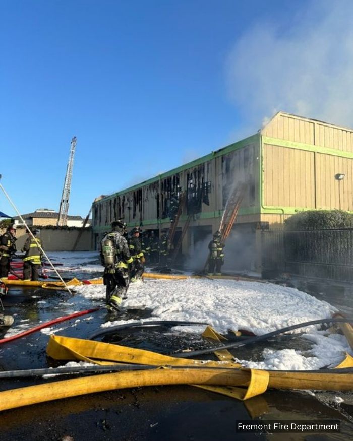 Fremont fire crews are on the scene of a structure fire involving multiple storage units