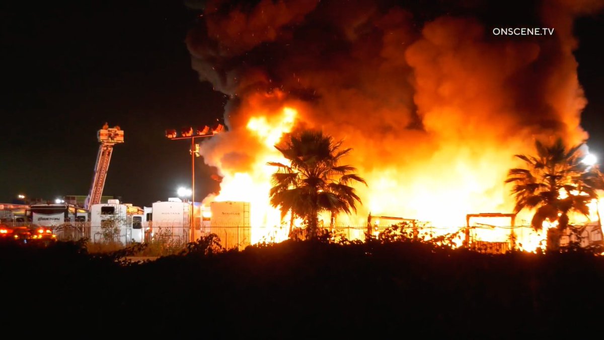 14 RVs burned in massive fire at popular Southern California dealership