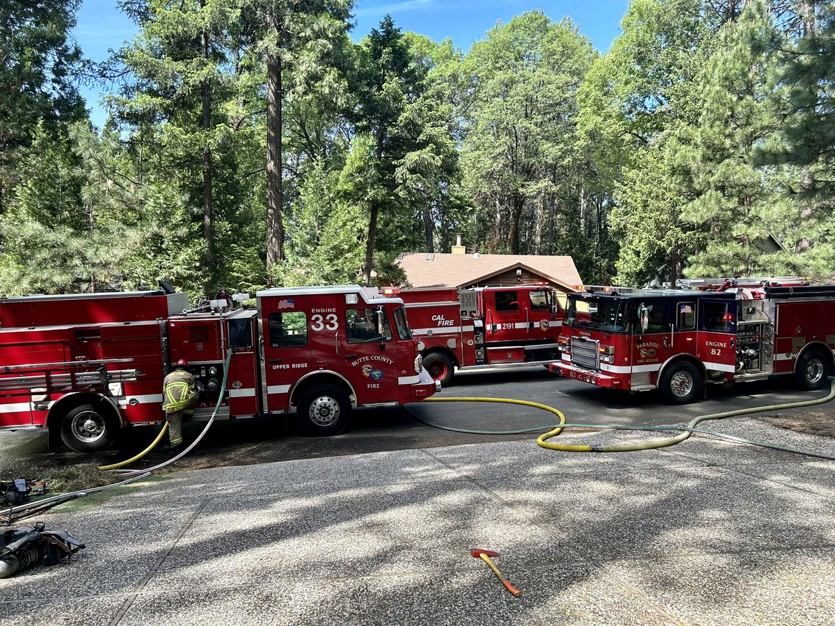Firefighters achieved quick knockdown on a residential structure fire in the 6000 block of Showdown way in Magalia. A total of 1 Chief, 4 fire engines and 1 medics unit were dispatched. Personnel to remain at scene for another hour performing overhaul