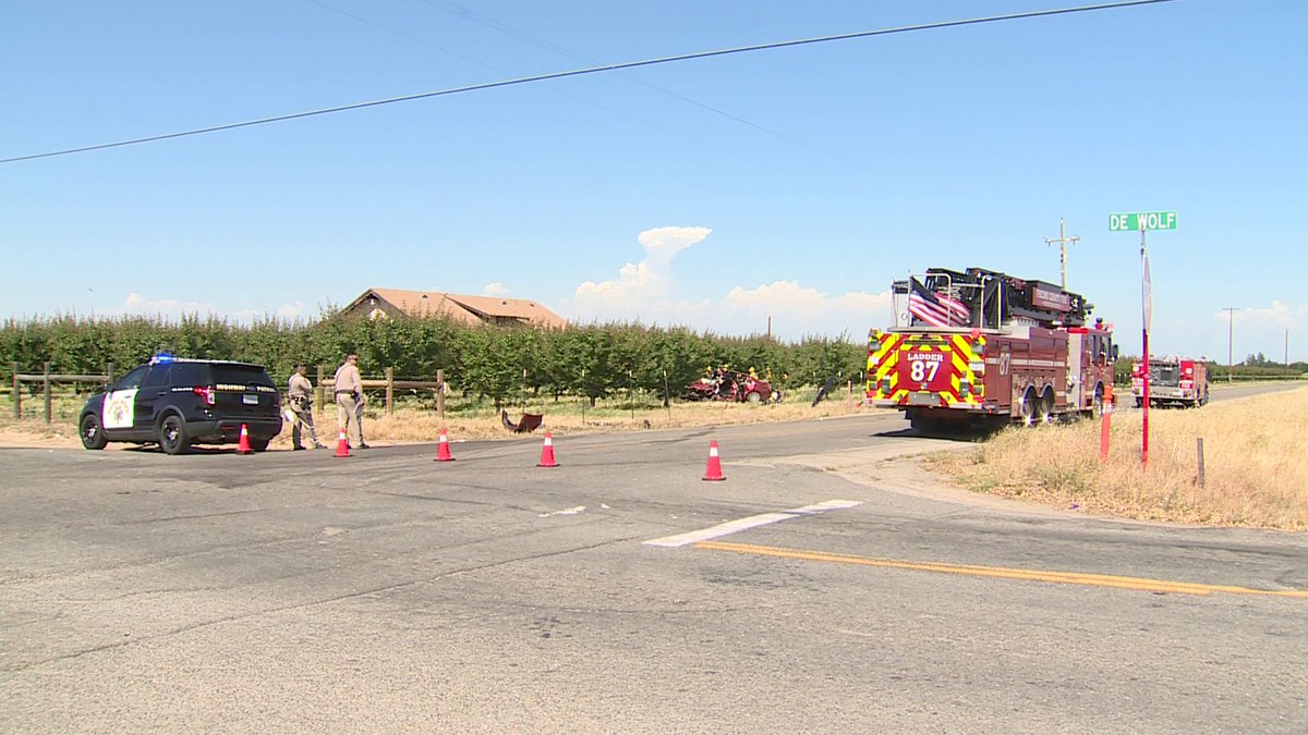 Two people were killed in a crash in Fresno County Thursday afternoon