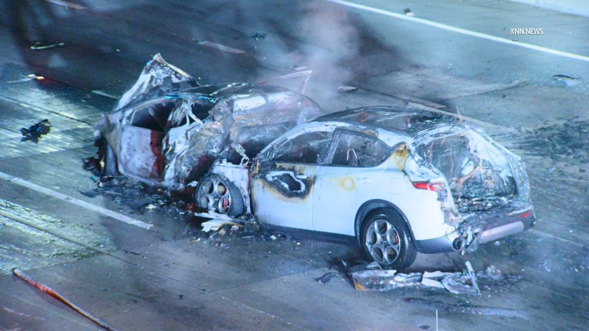2 killed in fiery crash on 405 Freeway; NB lanes closed in Culver City area