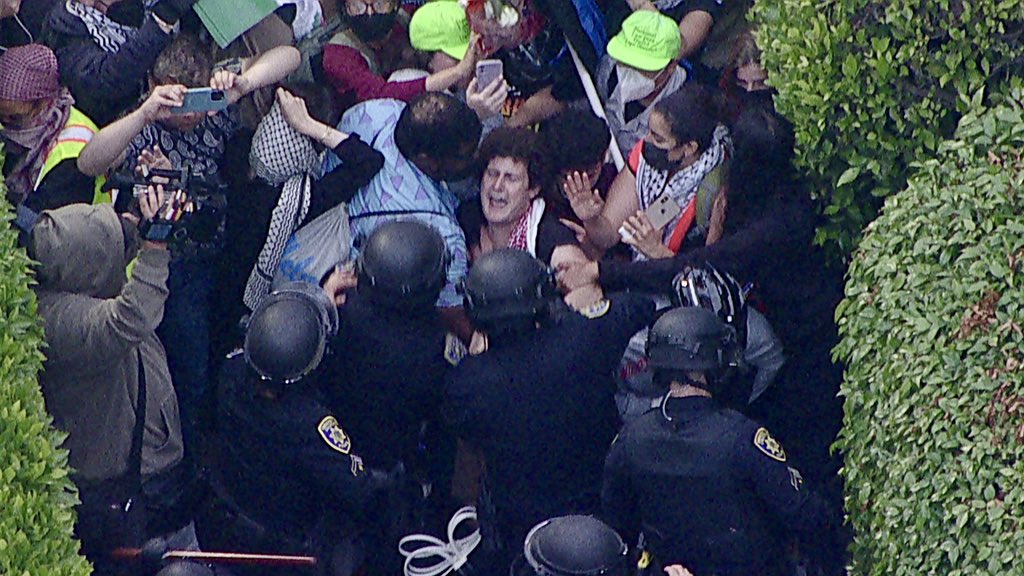 Arrests   as the mob is turning more aggressive towards university police