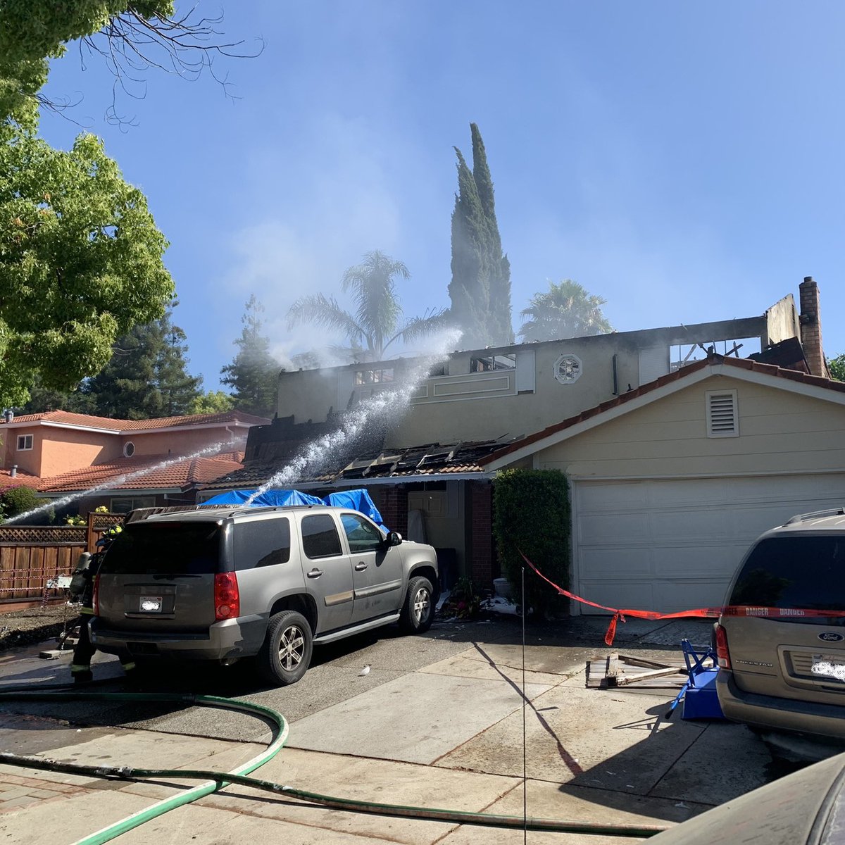 SJFD crews are completing a second-alarm assignment at a residential structure on the 4900 block of Narvaez Ave. One individual treated for minor injuries. Three total residents displaced and will be assisted by Red Cross.
