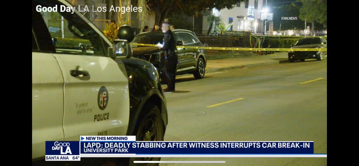 LAPD says they have arrested a 19-year-old USC student who is accused of stabbing a homeless man to death on USC's Greek Row. Suspect told police he saw the transient breaking into cars, confronted him and they fought