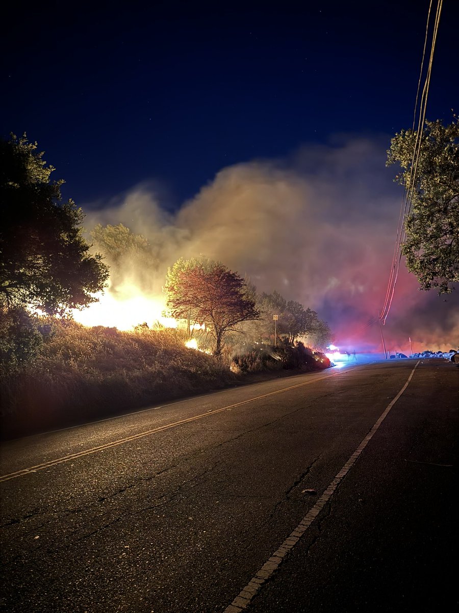 A fire just broke out on in the Oakland Hills after someone set off fireworks
