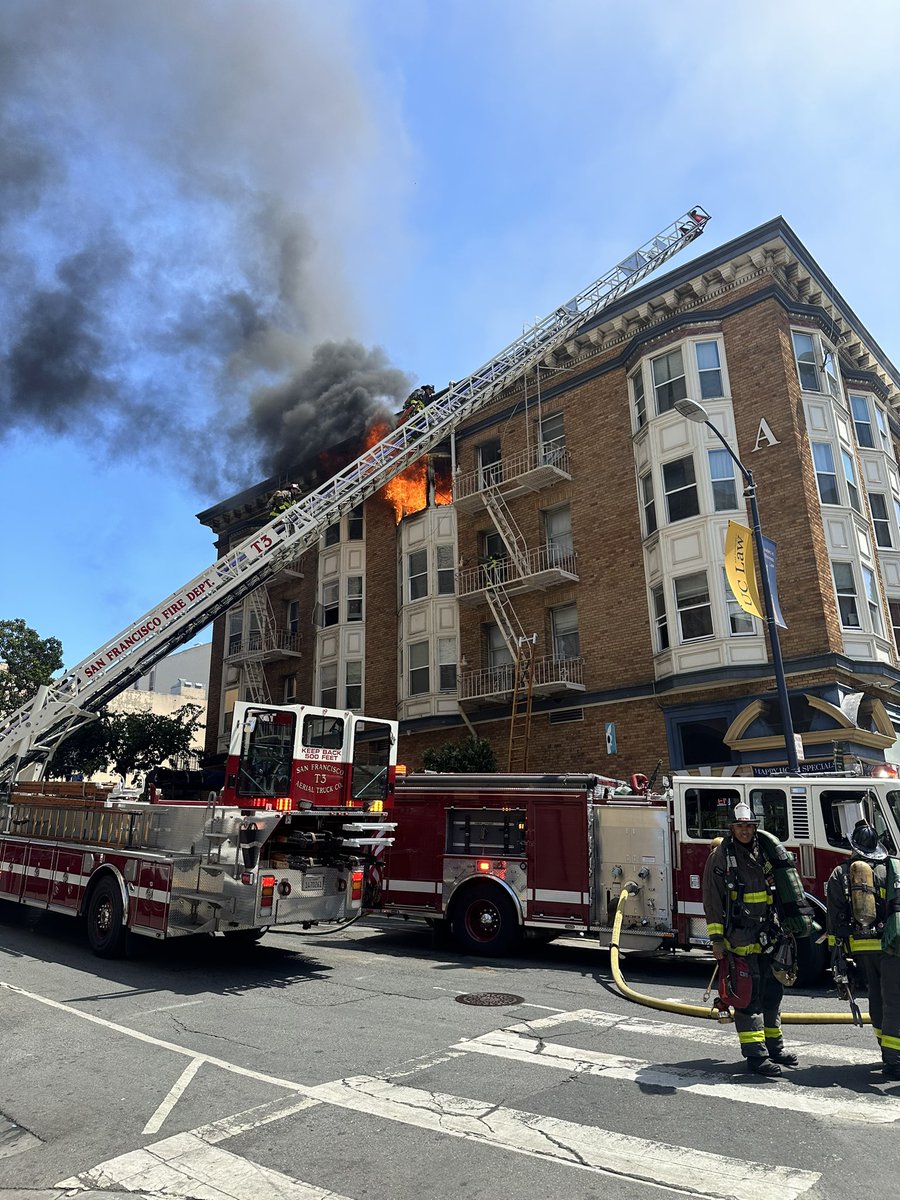 Your San Francisco Fire Department has this one-alarm structure fire bringing over 45 firefighters to the scene at 60 Leavenworth under control. This one-alarm structure fire was on the fourth floor of a four-story residential over-commercial building and was confined to&hellip;San Francisco Fire Department is on the scene of a working one-alarm structure fire at 60 Leavenworth St. at a four-story multi-residential over-commercial complex. We have a heavy fire on the fourth floor.