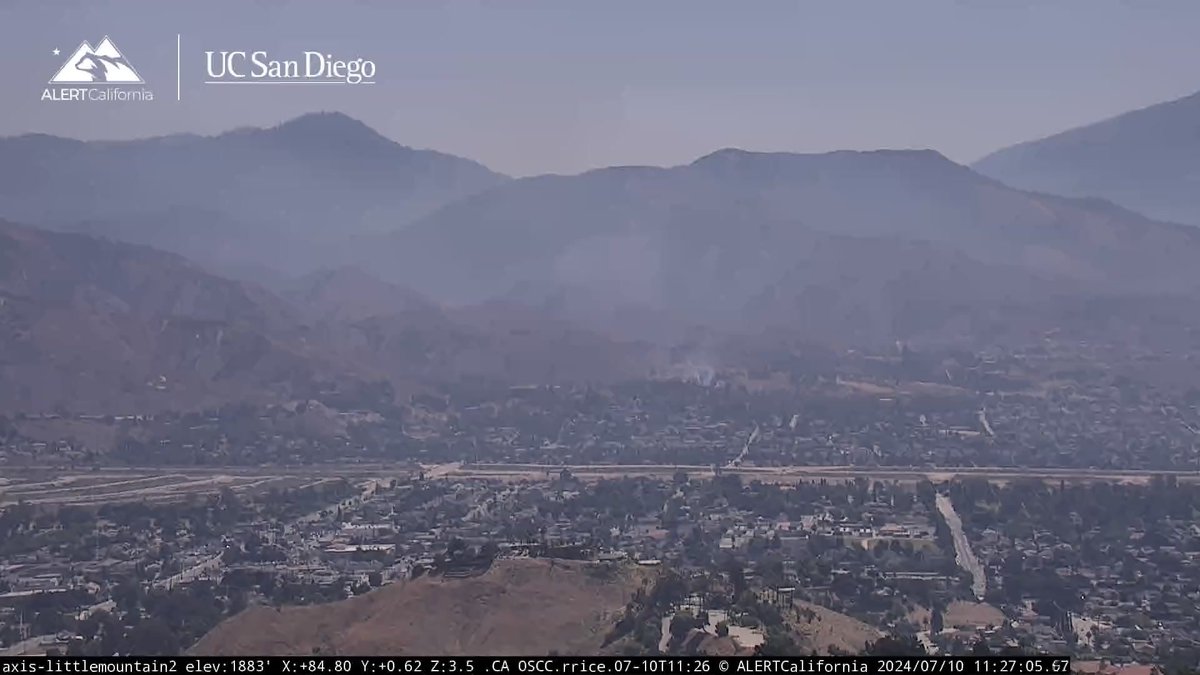 FoothillFire SanBernardino This one is pretty much done.Agencies are responding to a brush fire named the FoothillFire @ Foothill/Sterling. 3-5 acres burning in light fuels with a moderate rate of spread and no immediate structure threat. 