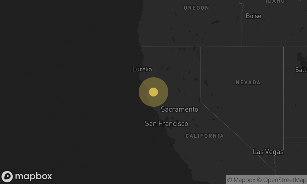 A 3.3 magnitude earthquake occured at 11 km NNE of Brooktrails, CA. 