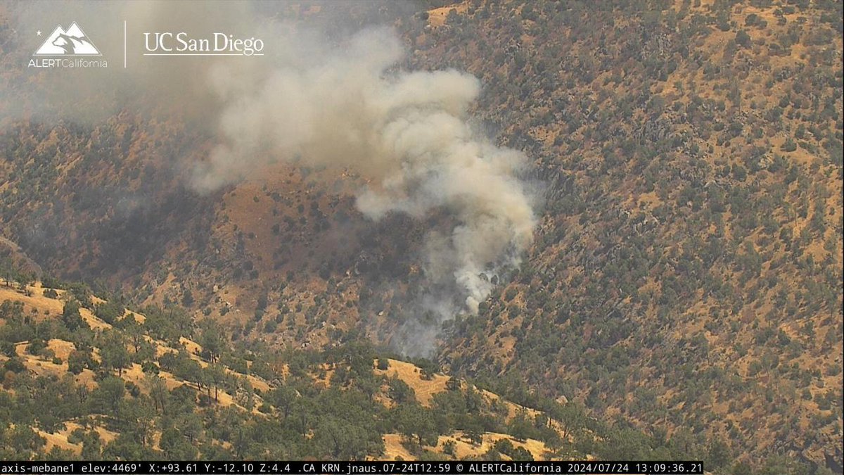 Firefighters are working to contain a fire burning along Highway 178 that has forced a closure of the canyon Wednesday afternoon