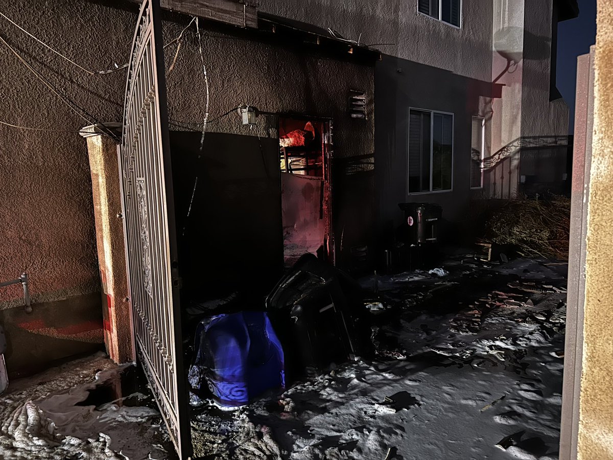 Garage Burns at Two-Story Home in AdelantoEarlier this evening, San Bernardino County Fire District firefighters responded to multiple reports of a possible structure fire in the 14,000 block of Greta Court in the city of Adelanto. 