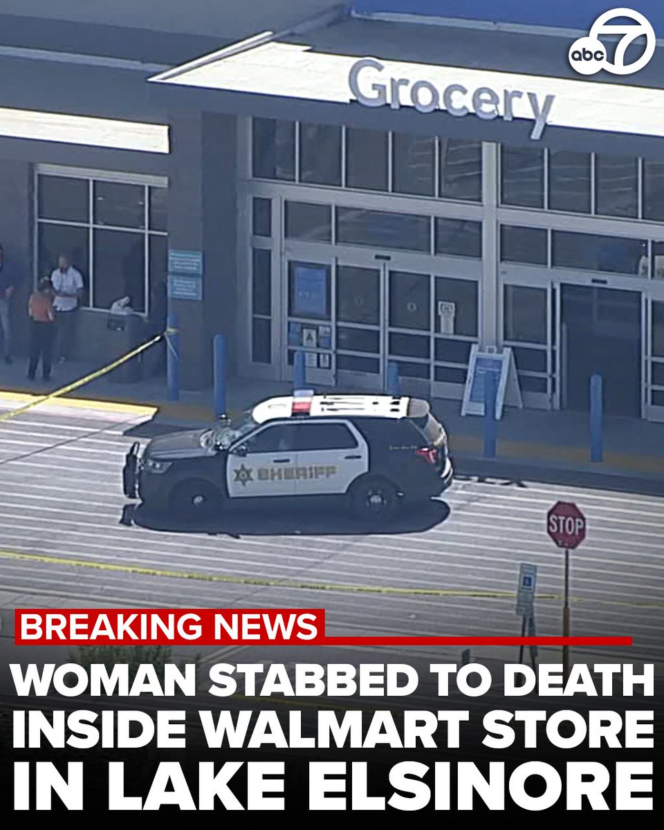 A woman was stabbed to death inside a Walmart in Lake Elsinore. A man was taken into custody in connection to the killing, according to Riverside County sheriff's officials.