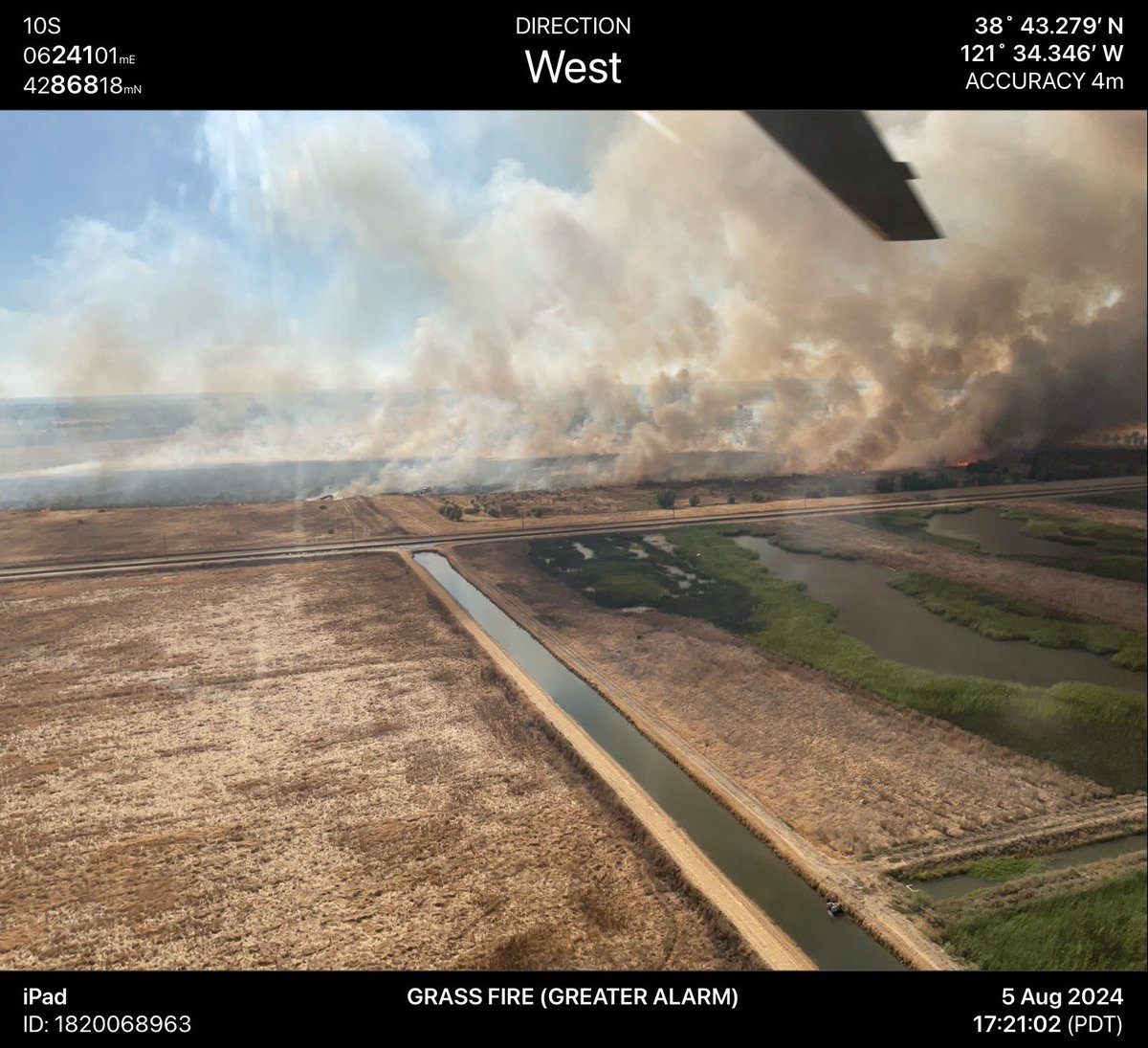 Grass Fire:Power Line Rd. And W. Elverta Rd. Crews arrived to a 200x200  grass fire in tall grass with a rapid rate of spread. This fire quickly grew to 300 acres. One structure was threatened and saved. No injuries and unknown on the cause