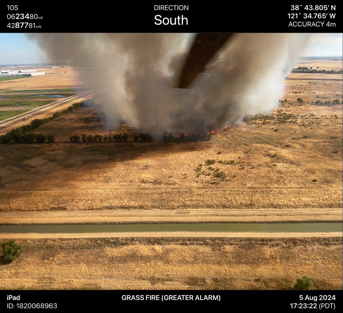 Grass Fire:Power Line Rd. And W. Elverta Rd. Crews arrived to a 200x200  grass fire in tall grass with a rapid rate of spread. This fire quickly grew to 300 acres. One structure was threatened and saved. No injuries and unknown on the cause