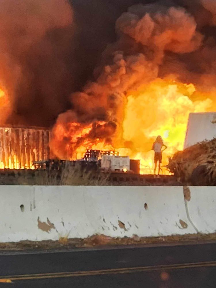 Huge structure fire in Modesto at 7th st and 9th st near the 99