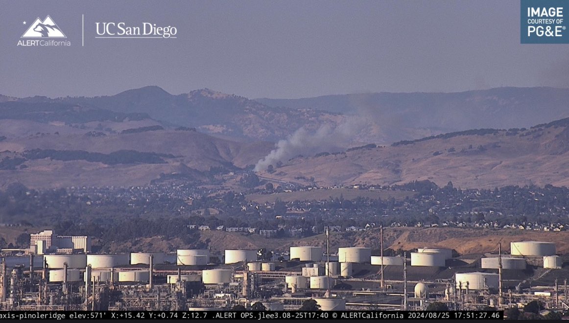 AmericaFire: CAL FIRE/Napa County Fire and local agencies are at scene of a vegetation fire in the vicinity of American Canyon Rd and I-80 in southeast Napa County. Crews are reporting the fire is approximately 1/4 acre with multiple roadside spots and two structures threatened