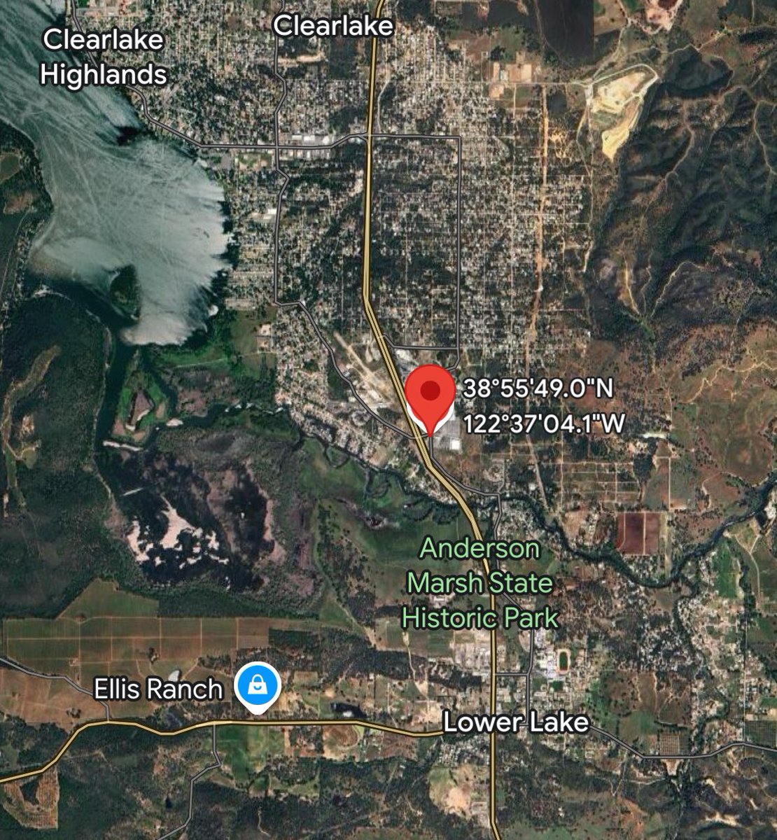 TractorFire: CAL FIRE and the Lake County Fire Protection District are at scene of a vegetation fire near the 15900 block of Dam Road, Clearlake. Thanks to a rapid response, crews were able to stop its forward progress at approximately 1/2 acre