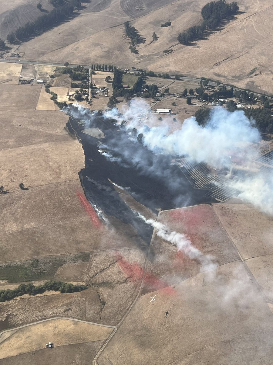 TwoFire : Better mapping shows the fire burned 32.5 acres. It is now 75% contained. Crews will remain at scene past sundown working on heavy mop-up operations