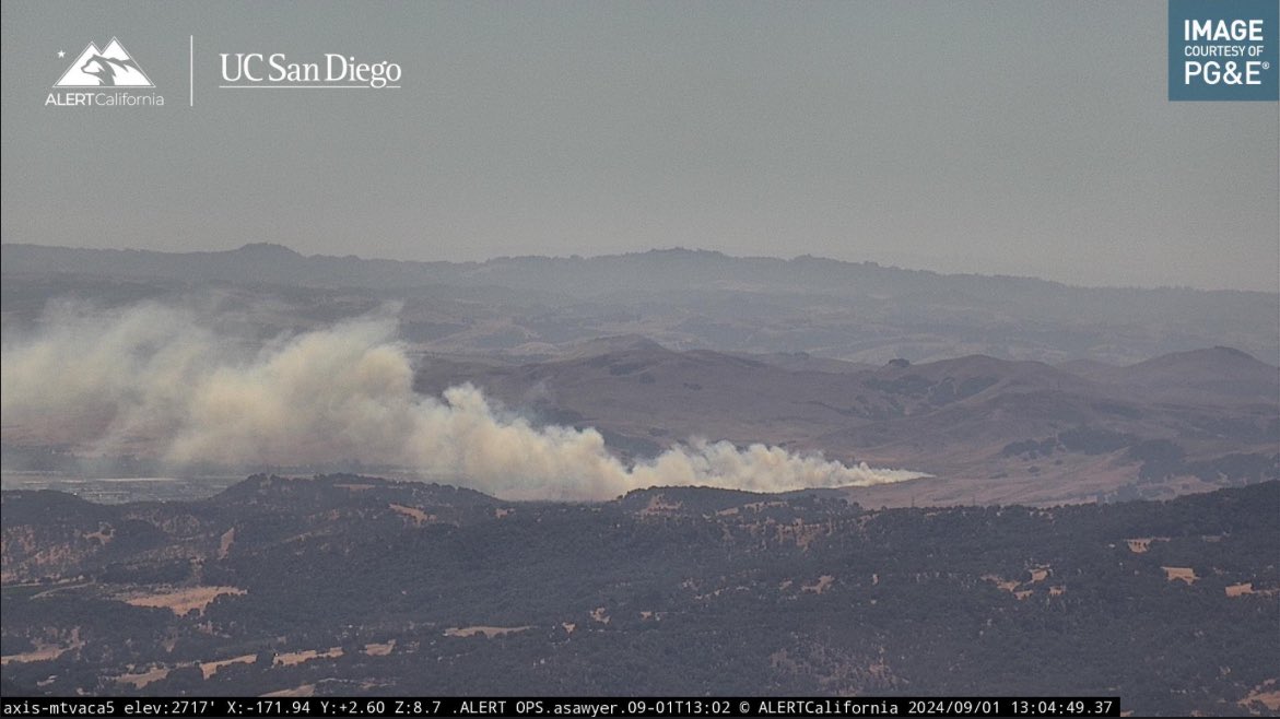 RobertFire: CAL FIRE/Napa County Fire and other local agencies are at scene of a vegetation fire near I-80 and Highway 12, Cordelia. The fire is approximately 3-5 acres with a moderate rate of spread in light flashy fuels