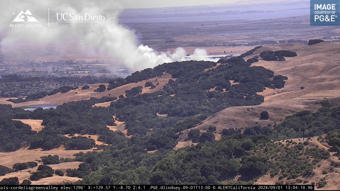 RobertFire: CAL FIRE/Napa County Fire and other local agencies are at scene of a vegetation fire near I-80 and Highway 12, Cordelia. The fire is approximately 3-5 acres with a moderate rate of spread in light flashy fuels